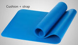 Injury Resistant Extra-Thick (up to 15mm) Non-Slip Home Fitness And Exercise Mat Fitness & Bodybuilding Wiio Blue 183x61x15mm 