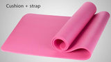 Injury Resistant Extra-Thick (up to 15mm) Non-Slip Home Fitness And Exercise Mat Fitness & Bodybuilding Wiio Pink 183x61x15mm 