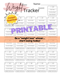 Weight Loss Tracker Basic PDF Form | Weight Tracker PDF Form Get Fit Toolbox 