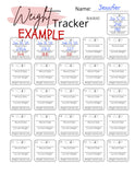 Weight Loss Tracker Basic PDF Form | Weight Tracker PDF Form Get Fit Toolbox 