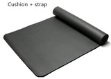 Injury Resistant Extra-Thick (up to 15mm) Non-Slip Home Fitness And Exercise Mat Fitness & Bodybuilding Wiio Black 183x61x15mm 