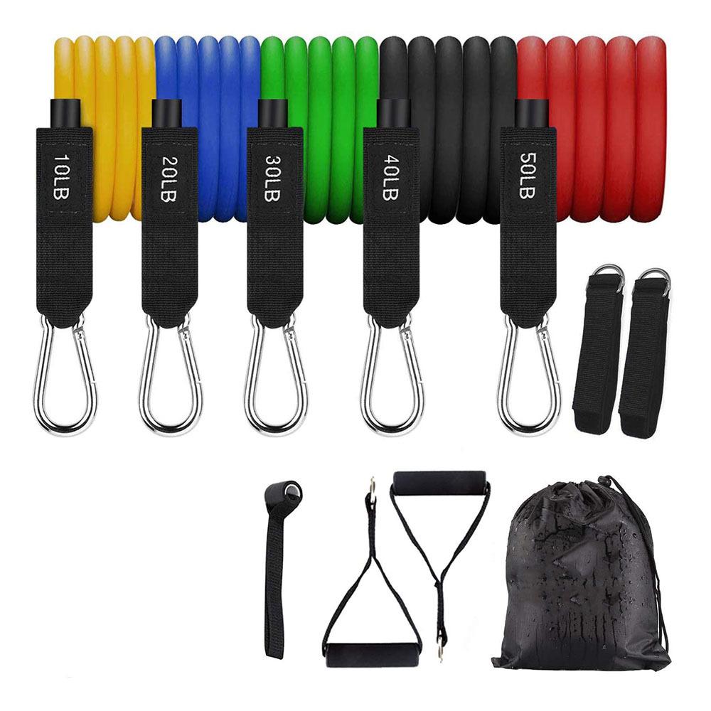 Muscle-Building Resistance Band Fitness Set (150 lb Set) Fitness & Bodybuilding Wiio 1 set 