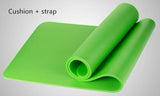 Injury Resistant Extra-Thick (up to 15mm) Non-Slip Home Fitness And Exercise Mat Fitness & Bodybuilding Wiio Green 183x61x15mm 